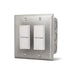 Infratech Flush Mount Dual Stacked Duplex Switch Front