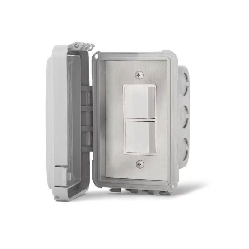 Infratech Flush Mount Weatherproof Single Duplex Switch Front