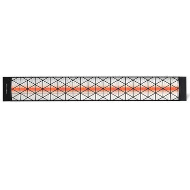 Infratech Contemporary Motif 2000W Single Element Heater Black Front View