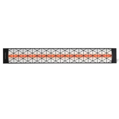 Infratech Contemporary Motif 3000W Single Element Heater Black Front View