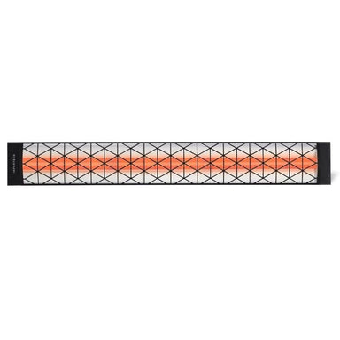 Infratech Contemporary Motif 4000W Dual Element Heater Black Front View