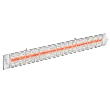 Infratech Contemporary Motif 4000W Single Element Heater Stainless Steel Angle