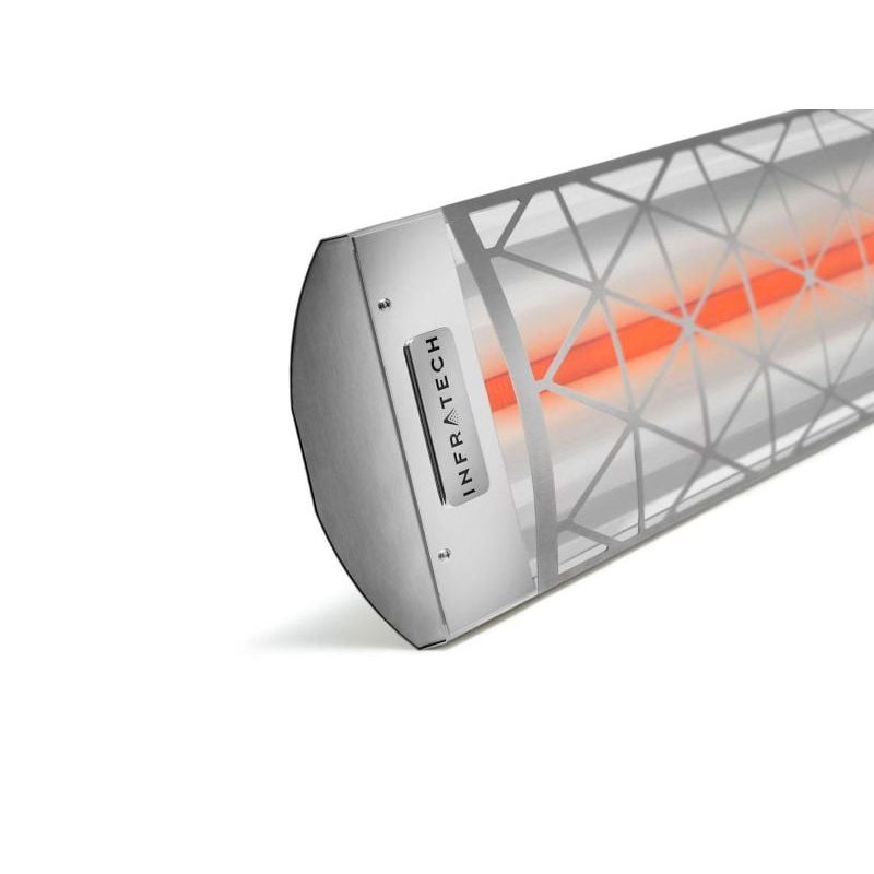 Infratech Contemporary Motif 4000W Single Element Heater Stainless Steel Detail