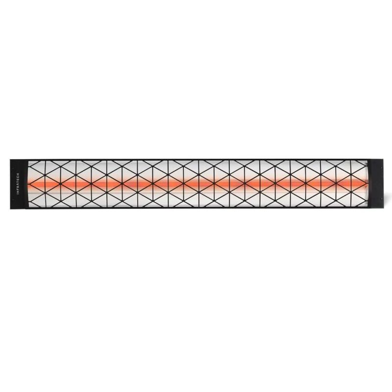 Infratech Contemporary Motif 4000W Single Element Heater Black Front View