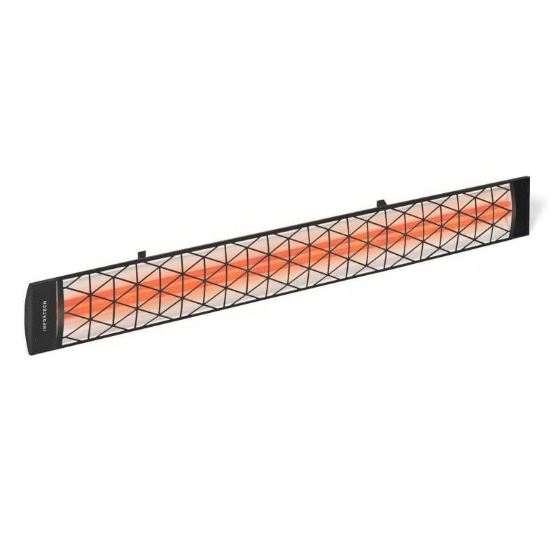 Infratech Contemporary Motif 6000W Dual Element Heater Black Angle