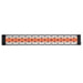 Infratech Contemporary Motif 6000W Dual Element Heater Black Front View