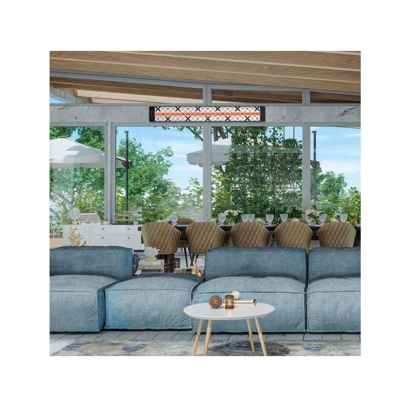 Infratech Traditional Motif 2000W Single Element Heater Black Lifestyle