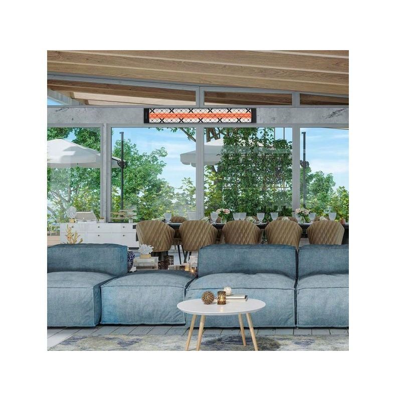 Infratech Traditional Motif 6000W Dual Element Heater Black Lifestyle