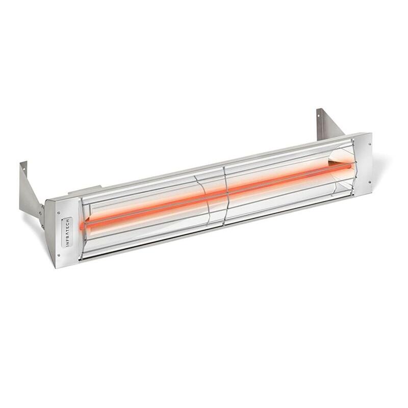 Infratech W-Series Single Element Heater Stainless Steel Angle View