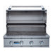 Jupiter Classic Series 32 inch grill hood open showing 8mm stainless cooking grates
