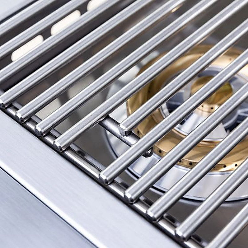 Jupiter Double Side Burner precision-crafted stainless grate over a solid brass burner