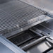 Interior of the Jupiter Classic Series grill showing stainless burners and full-coverage flame tamers