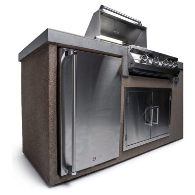 Kokomo Grills 7 Ft Straight BBQ Island with 32-Inch Grill | Angle View