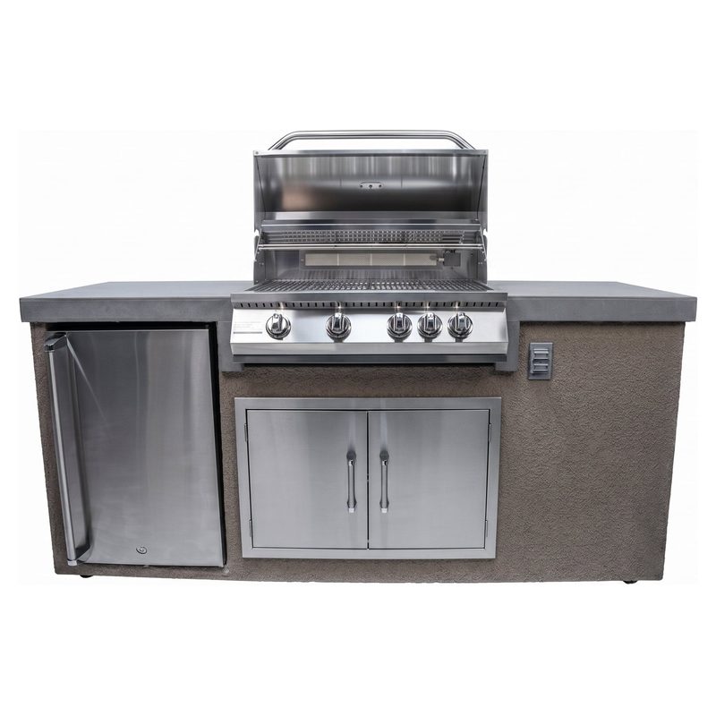 Kokomo Grills 7 Ft Straight BBQ Island with 32-Inch Grill