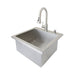 Kokomo Built-In 20x20-Inch Outdoor Bar Sink | Drop-In Configuration