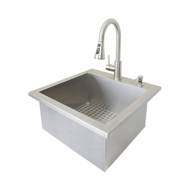 Kokomo Built-In 20x20-Inch Outdoor Bar Sink | Drop-In Configuration