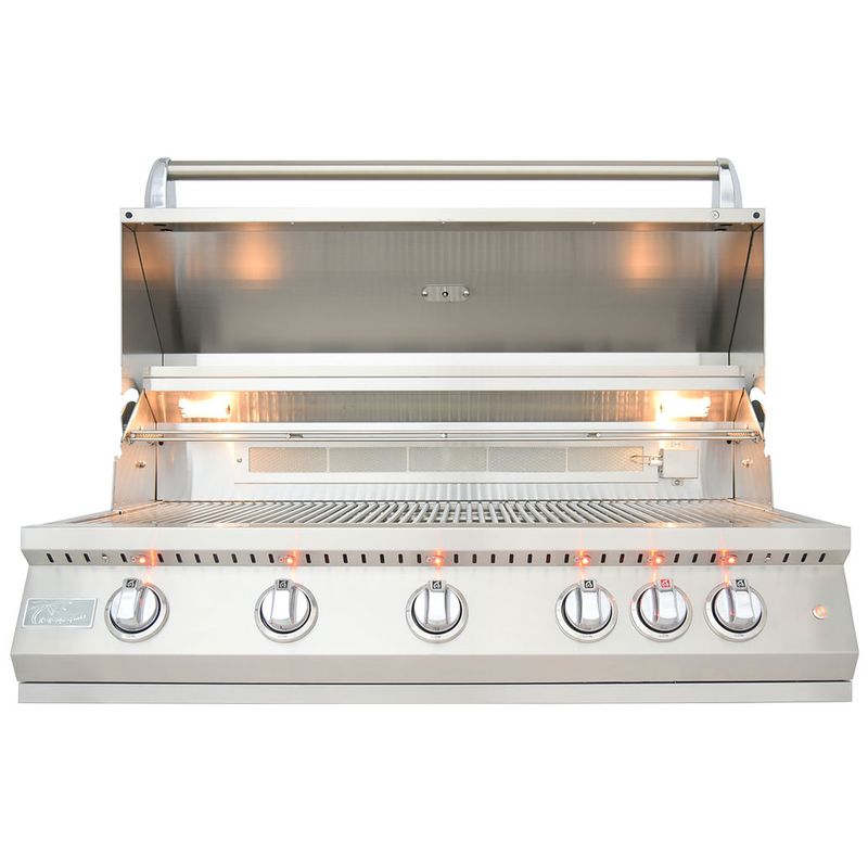 Kokomo Grills Professional 40 Inch 5 Burner Built in Gas Grill | Interior Lighting