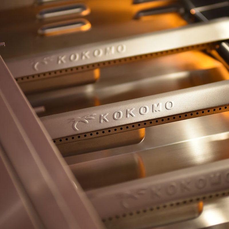 Kokomo Grills Linear Cast Stainless Steel Burner Close Up
