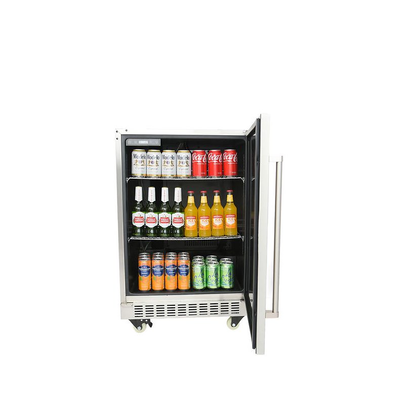 Kokomo Professional Luxury Outdoor Kitchen Kegerator | Includes 2 Wire Stainless Steel Shelves