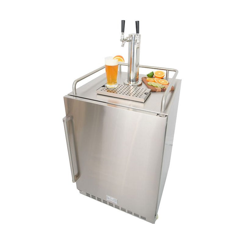 Kokomo Professional Luxury Outdoor Kitchen Kegerator | 2 Tap System