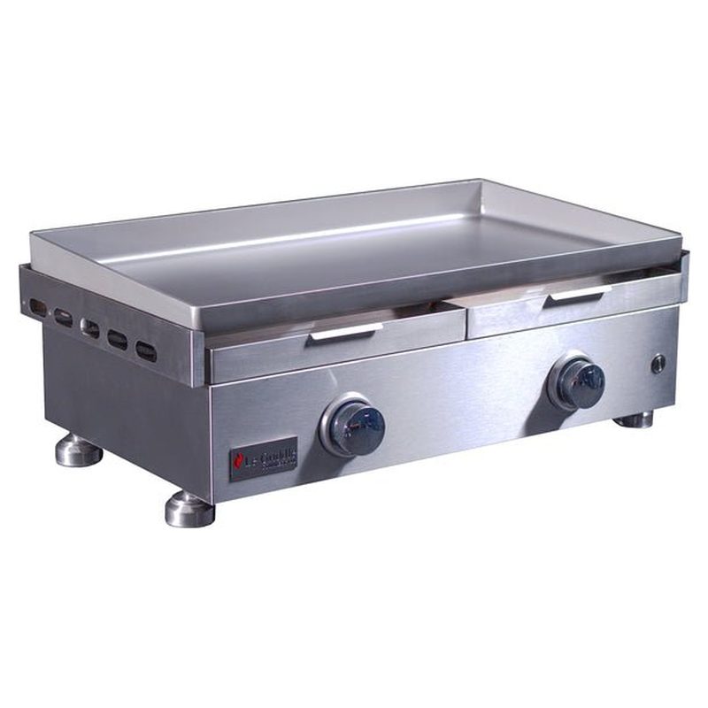 Le Griddle Commercial Series 75 OML75C6 Built-In Gas Griddle Left Angle View