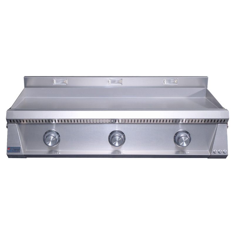 Le Griddle Pro Series 105 OML105P3 41-Inch Built-In Gas Griddle Front View Stainless Steel