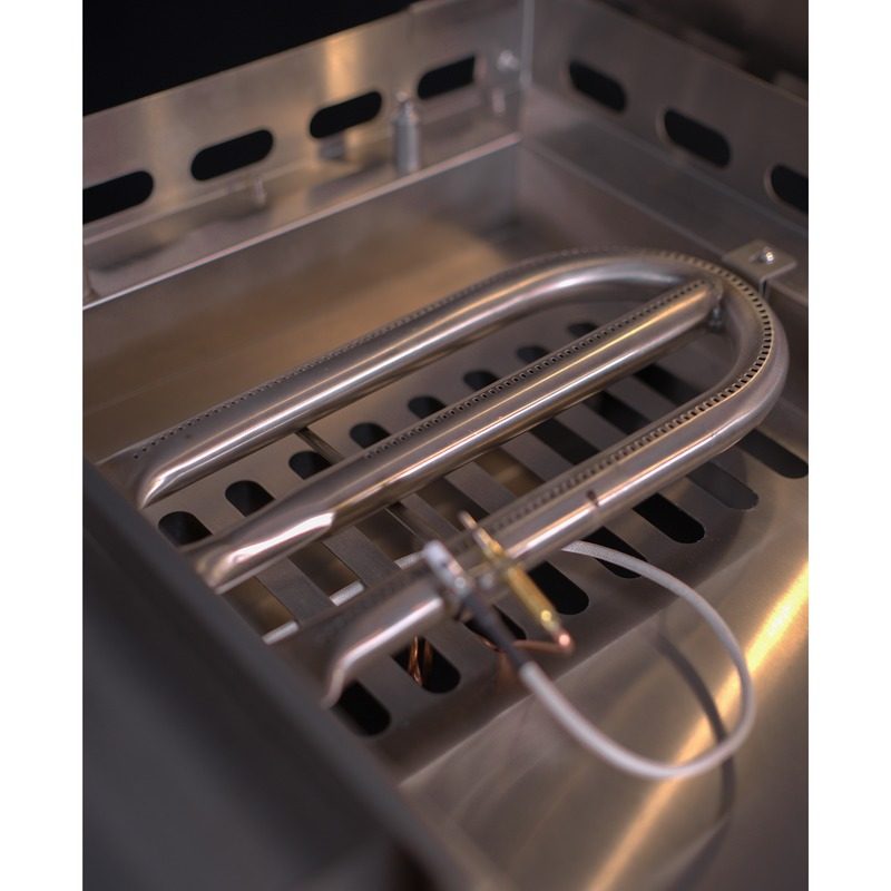 Le Griddle Pro Series 105 U-Shaped Stainless Steel Burner 9000 BTU Detail Close-Up — OML105P3