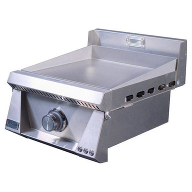 Le Griddle Pro Series 40 OML40P3 16-Inch Built-In Gas Griddle Angle View Blue LED Knobs