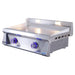 Le Griddle Pro Series 75 Blue LED Knobs Angle View Night Shot — OML75P3