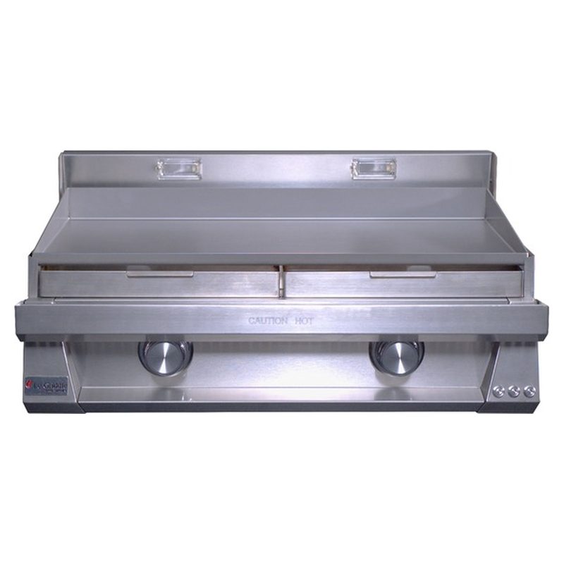 Le Griddle Pro Series 75 Stainless Steel Lid Closed Front View — OML75P3