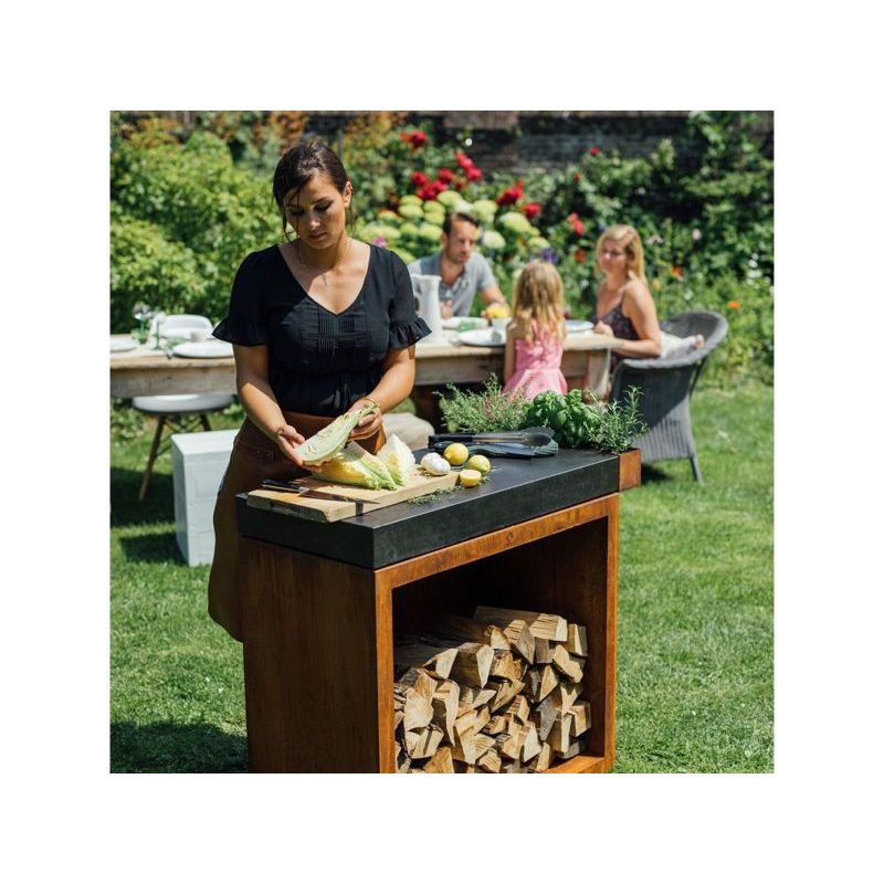 OFYR Butcher Block Storage 90 Corten Dark Grey Ceramic - Image 4