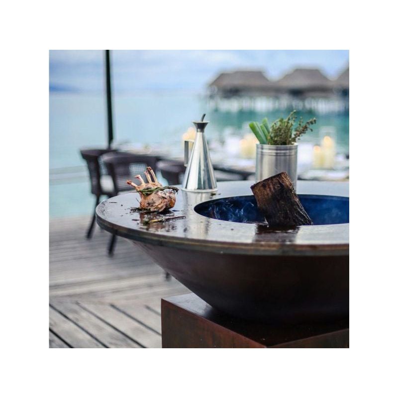 OFYR Island Corten 85 Teak Wood Outdoor Kitchen - Image 4