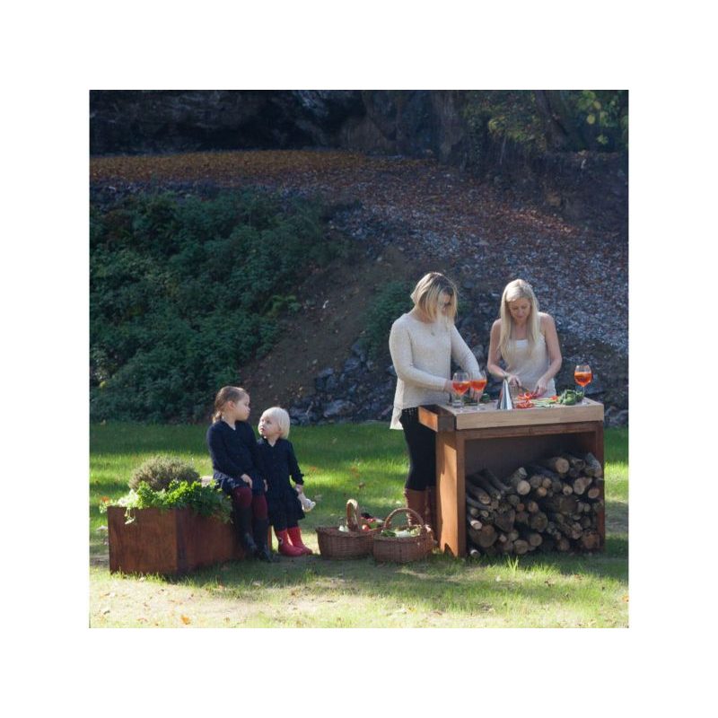OFYR Herb Garden Bench Corten - Image 2
