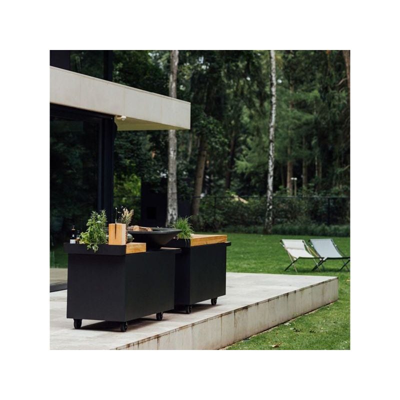 OFYR Island Black 100 PRO Teak Wood Outdoor Kitchen - Image 3