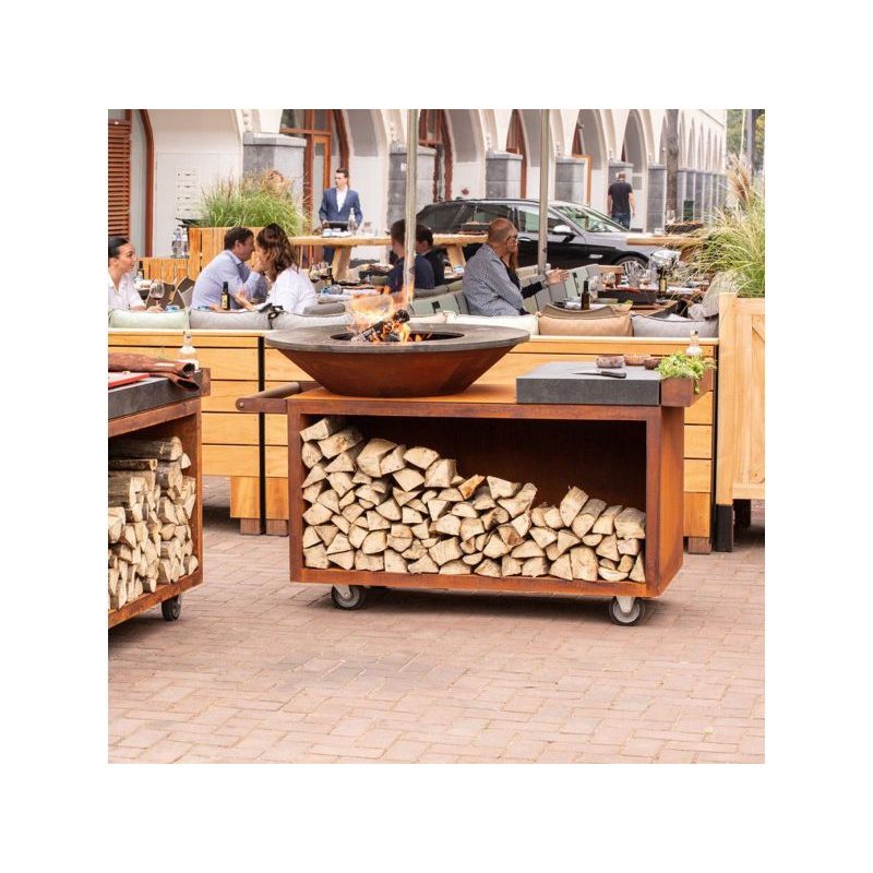 OFYR Island Corten 100 PRO Ceramic Dark Grey Outdoor Kitchen - Image 3