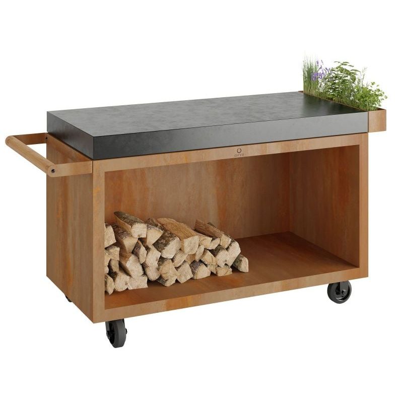 OFYR Mise en Place Table Corten 135 PRO Dark Grey Ceramic