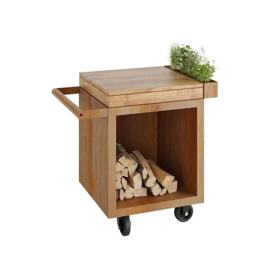 OFYR Mise en Place Table Corten 65 PRO Teak Wood