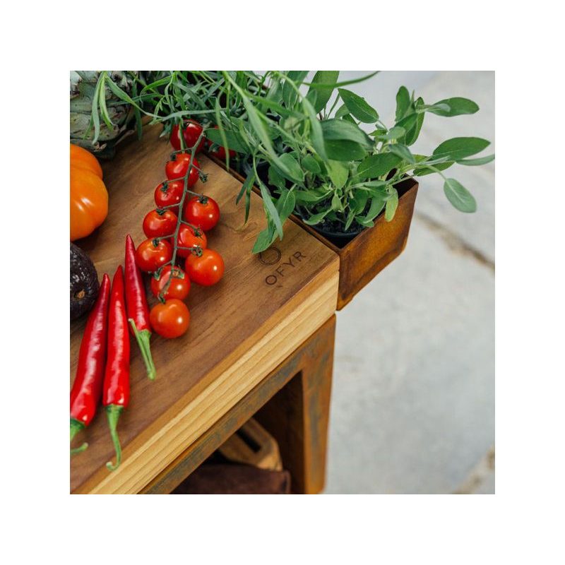 OFYR Mise en Place Table Corten 65 PRO Teak Wood - Image 3