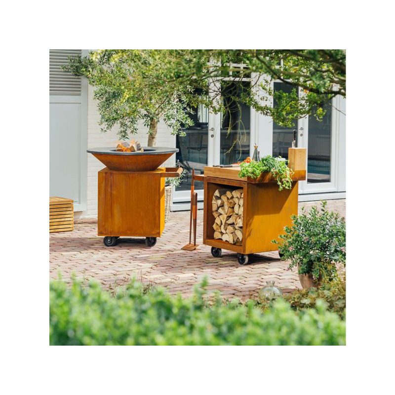 OFYR Mise en Place Table Corten 65 PRO Teak Wood - Image 4