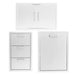 PCM 3-Piece Outdoor Kitchen Storage Package with Contempo Handles | 3-Piece 32" Double Door + Triple Drawer + Trash Bin | 304 Stainless Steel