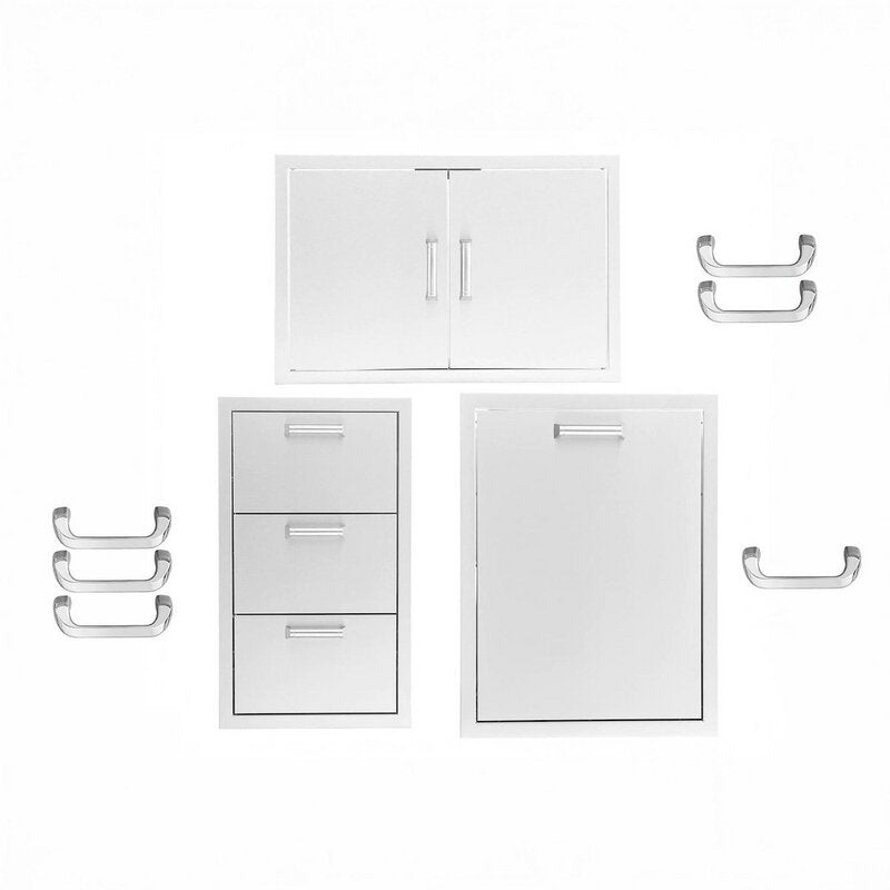 PCM 3-Piece Outdoor Kitchen Storage Package — Both Traditional & Contempo Handles Included | Made in USA