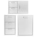 PCM 3-Piece Outdoor Kitchen Storage Package with Contempo Handles | 3-Piece 32" Door & Drawer Combo + Triple Drawer + Single Door | 304 Stainless Steel