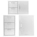 PCM 3-Piece Outdoor Kitchen Storage Package with Contempo Handles | 3-Piece 32" Double Door + Single Door + Triple Drawer | 304 Stainless Steel