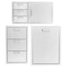 PCM 3-Piece Outdoor Kitchen Storage Package with Contempo Handles | 3-Piece 39" Door & Triple Drawer Combo + Triple Drawer + Single Door | 304 Stainless Steel