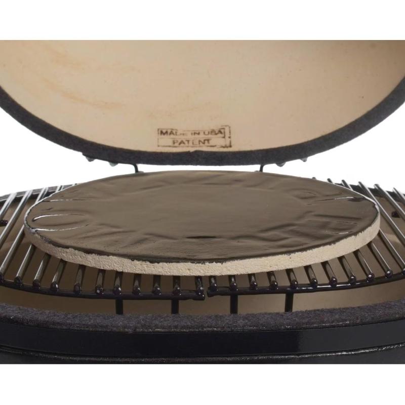 Primo PG00338 Glazed 16-Inch Pizza Stone - In Use