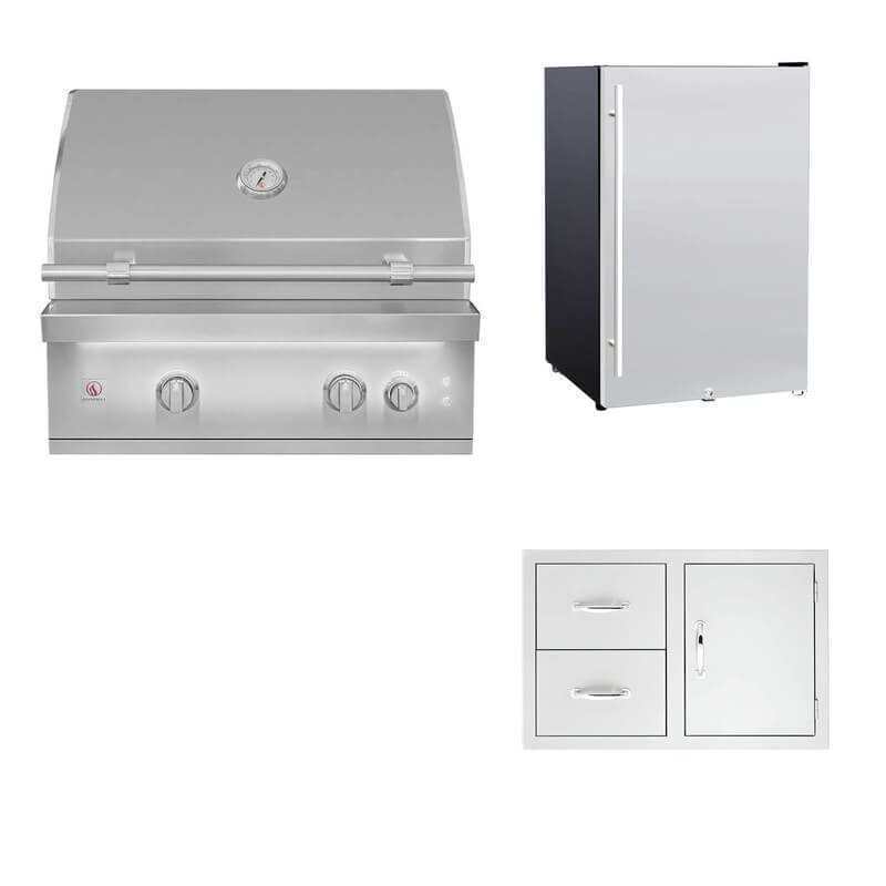 Summerset 30-Inch Quest 3-Piece Outdoor Kitchen Package