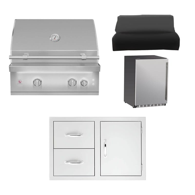 Summerset 30-Inch Quest 4-Piece Outdoor Kitchen Package