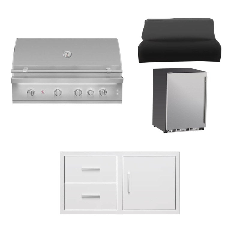 Summerset 42-Inch Quest 4-Piece Outdoor Kitchen Package