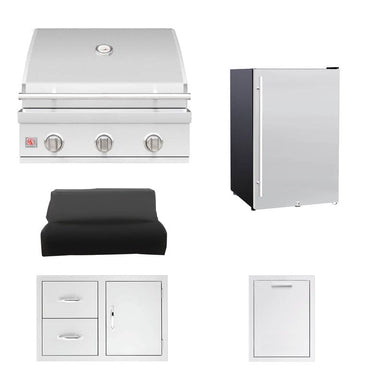 Summerset 25-Inch Sizzler 5-Piece Outdoor Kitchen Package