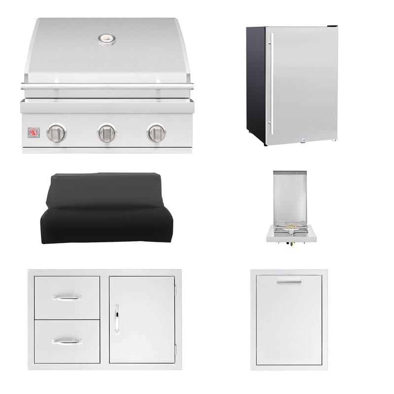 Summerset 25-Inch Sizzler 6-Piece Outdoor Kitchen Package
